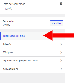 favicon en wordpress opciones de ajuste en el tema