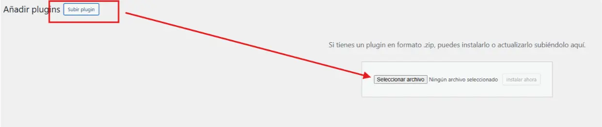 administración wordpress cómo actualizar plugin manual