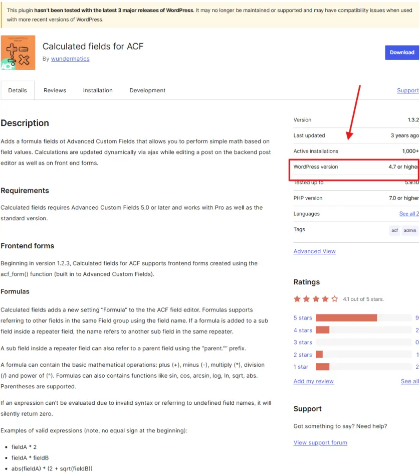 plugins desactualizado wordpress